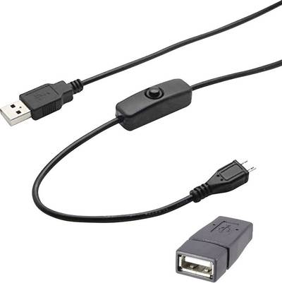 Renkforce USB 2.0 Verl�ngerungskabel [1x USB 2.0 Stecker A - 1x USB 2.0 Buchse A] 1.5 m Schwarz inkl. Ein/Aus-Schalter Renkforce (RF-4658937) von Renkforce