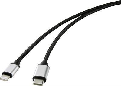 Renkforce USB Handy Anschlusskabel [1x USB 3.0 Stecker C - 1x Apple Lightning-Stecker] 1.00 m Black (RF-4353446) von Renkforce