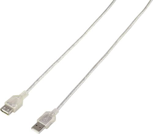 Renkforce USB-Kabel USB 2.0 USB-A Stecker 1.80m Durchsichtig RF-4737362 von Renkforce