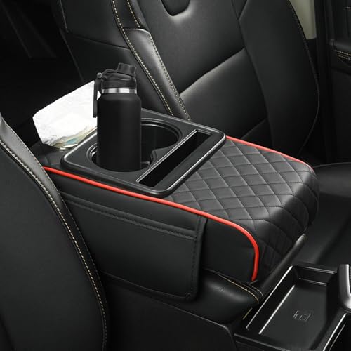 Auto Mittelkonsole Armlehne Kissen, universall Auto Armlehnen Auflage, Auto Center Console Lederpolster, Mittelkonsole Auto Box Matte, Leather Car Armrest Aufbewahrungsbox, Konsolen-Handauflagekissen von Renopfect