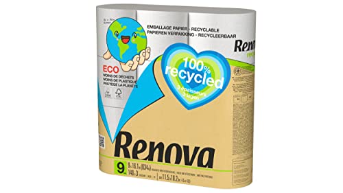 Renova ECO Recycling Hygienepapier 3-lagig, 9 Rollen von Renova