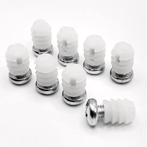 ReplacementScrews Kunststoffhülse und Schraube kompatibel mit IKEA Teil 102267 & 105163 (8 Stück) von ReplacementScrews