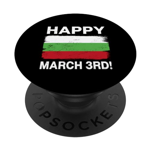 Happy March 3rd Bulgarien Liberation Day PopSockets Klebender PopGrip von Republic Of Bulgaria Flag Design Bulgarian Roots