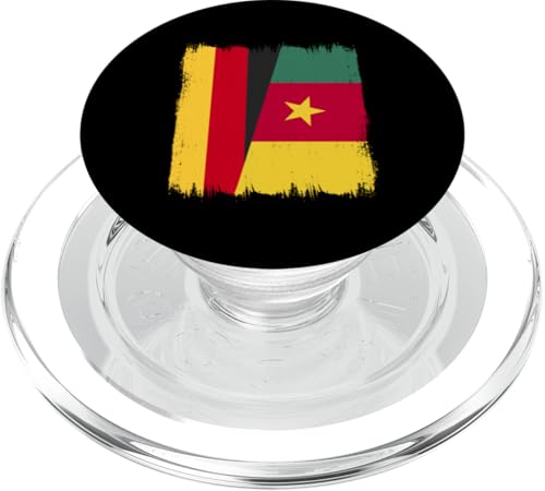 Deutschland Kamerun Halbflagge deutsche kamerunische Wurzeln PopSockets PopGrip für MagSafe von Republic Of Cameroon Flag Cameroonian Pride