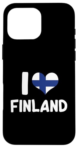 Hülle für iPhone 16 Pro Max I Love Finnland finnische Flagge Helsinki Suomi Pride Finn von Republic Of Finland Flag Designs Love Suomi