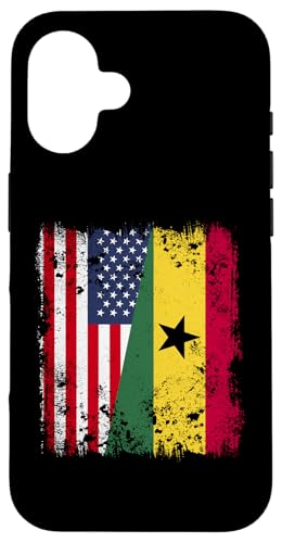 Hülle für iPhone 16 Amerika Ghana Dual Flag American Ghanaian Half Heritage von Republic Of Ghana Flag Proud Ghanaian Roots