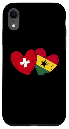 Hülle für iPhone XR Schweiz Ghana Vintage Herz Flagge Swiss Ghanaian Heritage von Republic Of Ghana Flag Proud Ghanaian Roots