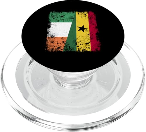 Irland Ghana Dual Flag Irish Ghanaian Half Heritage PopSockets PopGrip für MagSafe von Republic Of Ghana Flag Proud Ghanaian Roots