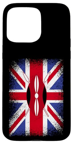 Hülle für iPhone 15 Pro Max Britische Kenia-Flagge, britisch-kenianisches Schild und Speere von Republic Of Kenya Flag Design Kenyan Roots