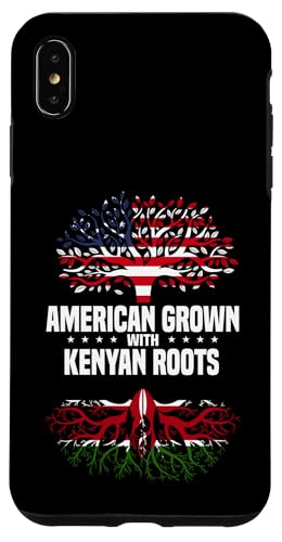 Hülle für iPhone XS Max Amerikanisch gewachsen mit kenianischen Wurzeln, Amerika, Kenia Erbe von Republic Of Kenya Flag Design Kenyan Roots