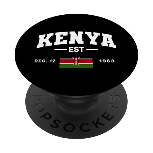 Kenia Est. Dez. 3. 1963 Unabhängigkeitstag tragen Kenianische Flagge PopSockets Klebender PopGrip von Republic Of Kenya Flag Design Kenyan Roots