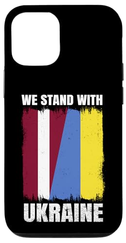 Hülle für iPhone 12/12 Pro We Stand With Ukraine Lettische Ukrainische Freundschaftsflagge von Republic Of Latvia Flag Design Proud Latvian