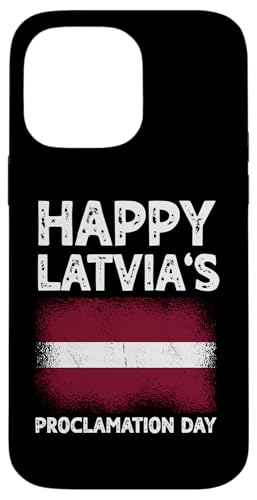 Hülle für iPhone 14 Pro Max Lettische Nationalflagge "Happy Latvia's Proclamation Day" von Republic Of Latvia Flag Design Proud Latvian