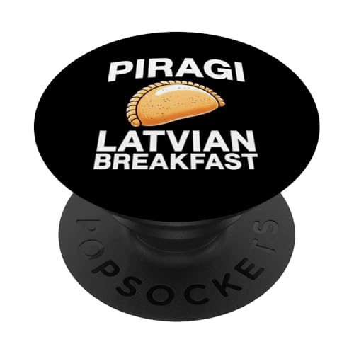 Piragi Lettisches Frühstück Lustiges Lettland Essen PopSockets Klebender PopGrip von Republic Of Latvia Flag Design Proud Latvian