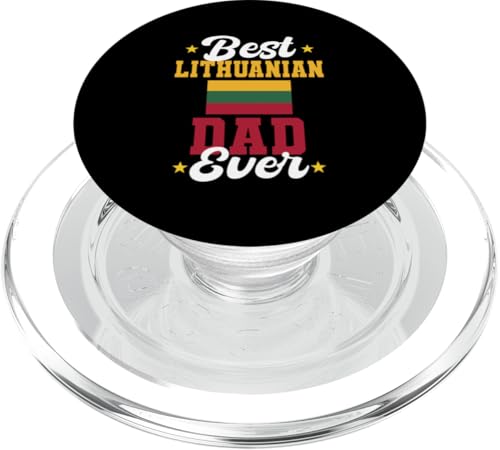 Best Litauian Dad Ever Lietuva Vatertag Litauen Männer PopSockets PopGrip für MagSafe von Republic Of Lithuania Flag Design Lithuanian Pride