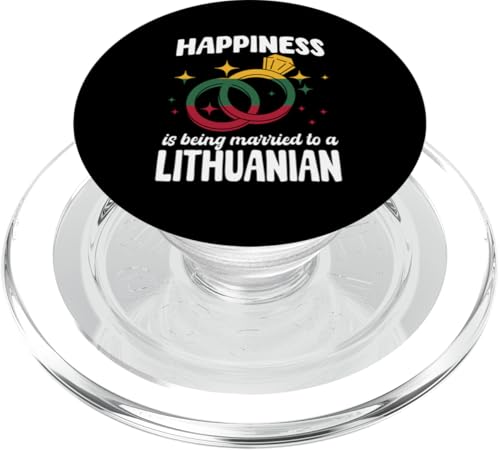 Happiness Is Being Married To A Litauen Wife Husband PopSockets PopGrip für MagSafe von Republic Of Lithuania Flag Design Lithuanian Pride