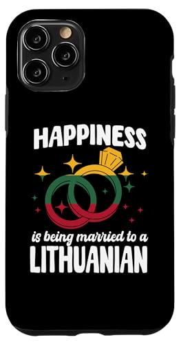 Hülle für iPhone 11 Pro Happiness Is Being Married To A Litauen Wife Husband von Republic Of Lithuania Flag Design Lithuanian Pride