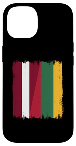 Hülle für iPhone 14 Lettland Litauen halbe Flagge lettische litauische Wurzeln von Republic Of Lithuania Flag Design Lithuanian Pride