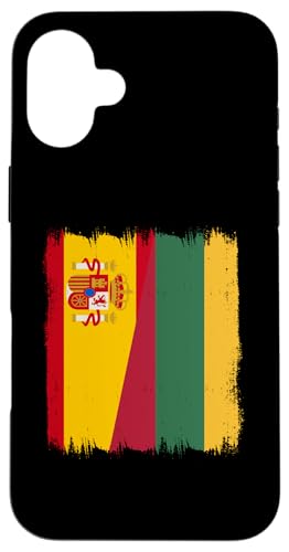 Hülle für iPhone 16 Plus Spanien Litauen Halbflagge Spanische litauische Wurzeln von Republic Of Lithuania Flag Design Lithuanian Pride