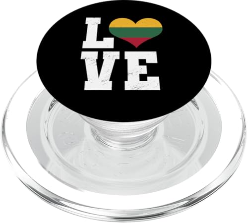 Liebe Litauen Flagge Herz litauische Lietuva PopSockets PopGrip für MagSafe von Republic Of Lithuania Flag Design Lithuanian Pride