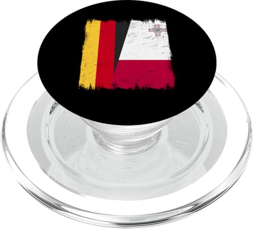 Deutschland Malta Halbflagge Deutsche Malteser Wurzeln PopSockets PopGrip für MagSafe von Republic Of Malta Flag Proud Maltese Roots