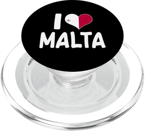 I Love Malta Herz Malteser Flagge PopSockets PopGrip für MagSafe von Republic Of Malta Flag Proud Maltese Roots