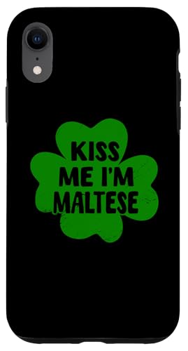 Kiss Me I'm Maltese Malta St. Patrick's Day Kleeblatt Kostüm Hülle für iPhone XR von Republic Of Malta Flag Proud Maltese Roots