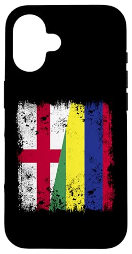 England Mauritius halbe Flagge Englisch Mauritian Roots Pride Hülle für iPhone 16 von Republic Of Mauritius Flag Design Mauritius Travel