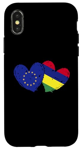 Europäische Union Mauritius Herz Flagge Europa Mauritian Wurzeln Hülle für iPhone X/XS von Republic Of Mauritius Flag Design Mauritius Travel