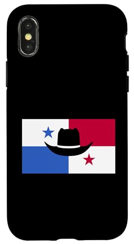 Hülle für iPhone X/XS Panamahut Strohhut Panama Flagge Panamaische Kultur von Republic Of Panama Flag Panama Canal Country