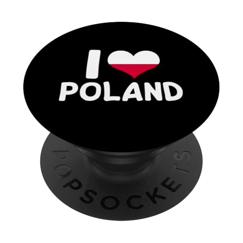 I Love Polen Flagge Herz Stolz Polnischer Adler Polska PopSockets Klebender PopGrip von Republic Of Poland Flag Designs Proud Polish Roots