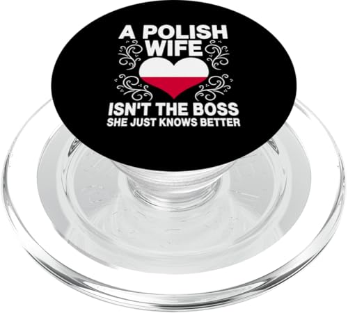 Lustiger polnischer Ehefrau Spruch polnische Hochzeit Polen verheiratet PopSockets PopGrip für MagSafe von Republic Of Poland Flag Designs Proud Polish Roots