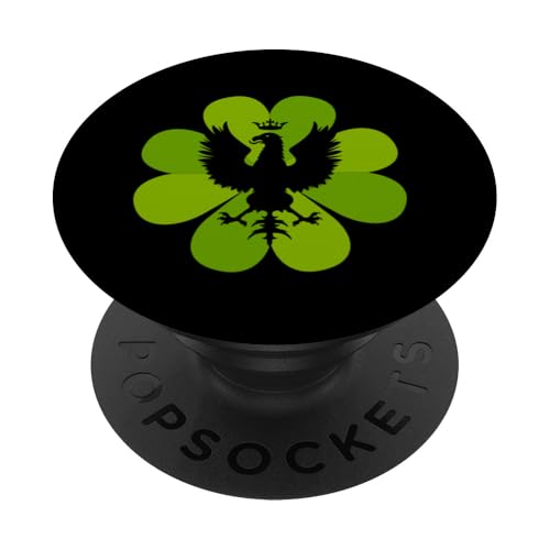 Lustiges Polen St. Patrick's Day Polnischer Adler St. Paddy's Day PopSockets Klebender PopGrip von Republic Of Poland Flag Designs Proud Polish Roots