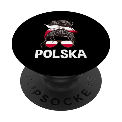 Polska Girl Messy Hair Polen Flag Proud Polish Women PopSockets Klebender PopGrip von Republic Of Poland Flag Designs Proud Polish Roots