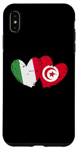 Italien Tunesien Herz Flaggen Italienische Tunesische Vorfahren Flagge Hülle für iPhone XS Max von Republic Of Tunisia Flag Proud Tunisian Roots