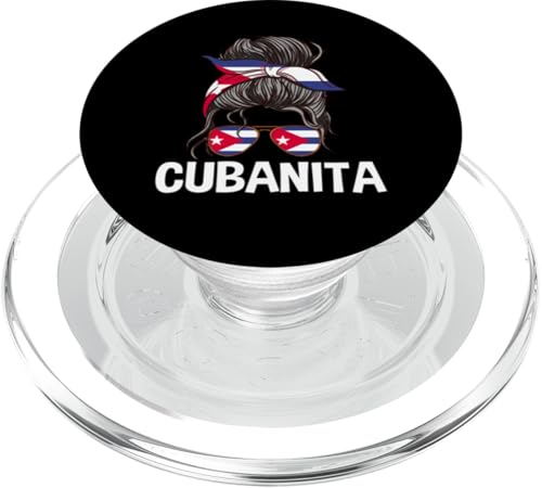 Cubanita Unordentlicher Haarknoten Cuban Girl Pride Kubanische Flagge PopSockets PopGrip für MagSafe von Republic of Cuba Flag Design Pride Cuban Roots