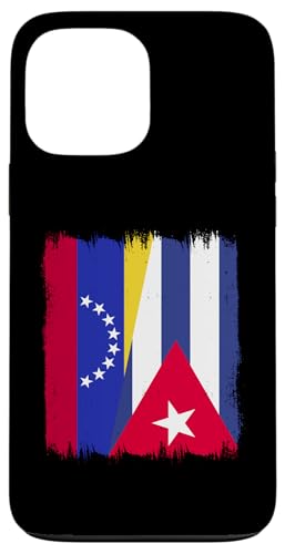 Hülle für iPhone 13 Pro Max Venezuela, Kuba, halbe Flagge, venezolanisches kubanisches Erbe von Republic of Cuba Flag Design Pride Cuban Roots