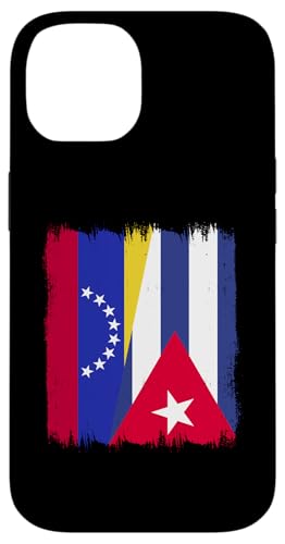 Hülle für iPhone 14 Venezuela, Kuba, halbe Flagge, venezolanisches kubanisches Erbe von Republic of Cuba Flag Design Pride Cuban Roots