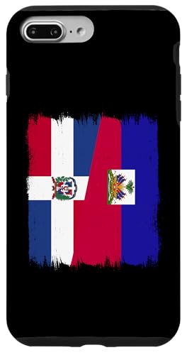 Hülle für iPhone 7 Plus/8 Plus Dominikanische Republik Haiti Halbe Flagge Dominikanische Haitianische Wurzeln von Republic of Haiti Flag Design Ayiti Haitian Pride