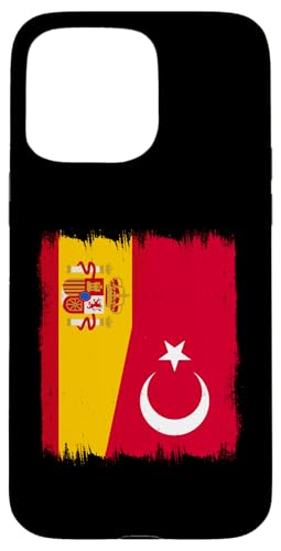 Hülle für iPhone 15 Pro Max Spanien Türkei Flagge Spanische türkische Wurzeln von Republic of Türkiye Designs Turkey Flag