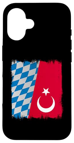 Hülle für iPhone 16 Bayern Türkei Flagge Bayern Deutsch Türkisch Wurzeln von Republic of Türkiye Designs Turkey Flag