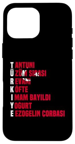 Hülle für iPhone 16 Pro Max Türkiye Türkischer Food Lover Schriftzug Truthahn Dish von Republic of Türkiye Designs Turkey Flag