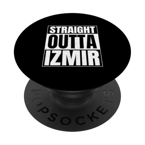 Straight Outta Izmir Türkei Türkiye Lustiges türkisches Souvenir PopSockets Klebender PopGrip von Republic of Türkiye Designs Turkey Flag