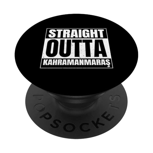 Straight Outta Kahramanmaras Türkei Türkiye Türkisches Souvenir PopSockets Klebender PopGrip von Republic of Türkiye Designs Turkey Flag