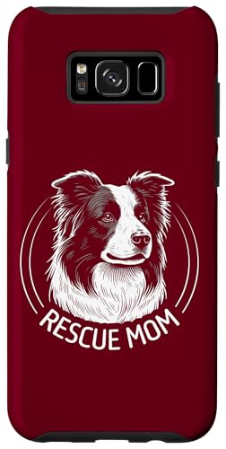 Hülle für Galaxy S8+ Border Collie Hundeporträt Rettungsmutter von Rescue Mom Rescue Dad Collection