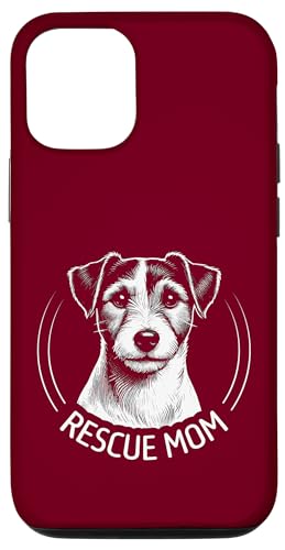 Hülle für iPhone 12/12 Pro Jack Russell Terrier Hundeporträt Rettungsmutter von Rescue Mom Rescue Dad Collection