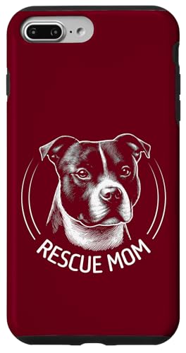 Hülle für iPhone 7 Plus/8 Plus American Staffordshire Terrier Portrait AmStaff Rescue Mama von Rescue Mom Rescue Dad Collection
