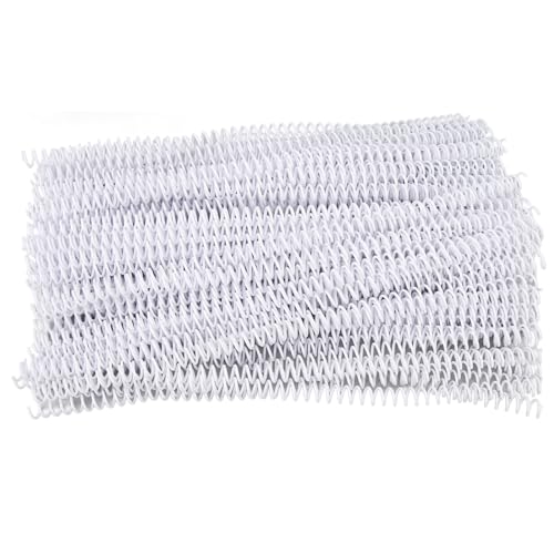 Respicefinem 100 Stück Spiralbindespulen 48 4: Pitch Papier-Kunststoff-Binderücken, 40 Blatt Kapazität, 8 mm Durchmesser, Weiß (White) von Respicefinem