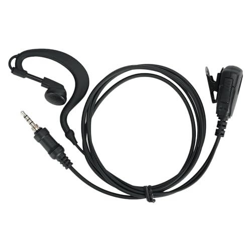 Retevis Walkie-Talkie-Ohrhörer, 1-polig, 3,5 mm, Sicherheits-Headset mit Mikrofon, G-förmiger Funkgerät Ohrhörer mit PTT kompatibel RM01/RT55/RA26 (1 Stück) von Retevis