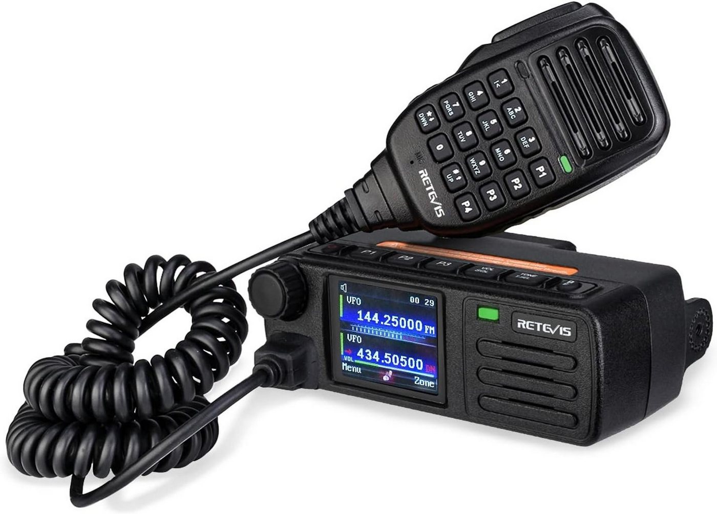 Retevis Walkie Talkie RT73 Amateurfunk,DMR Digital/Analog Ham Radio Transceiver, (Dualband, 20W, 4000 Kanäle, 300K Kontakte, GPS APRS), Mini-Mobilfunkgeräte Zum Offroad-Wettbewerb Ausflug von Retevis